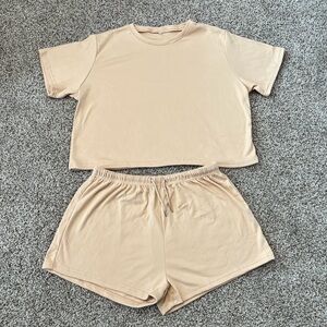 Short Sleeve Top and Shorts Set